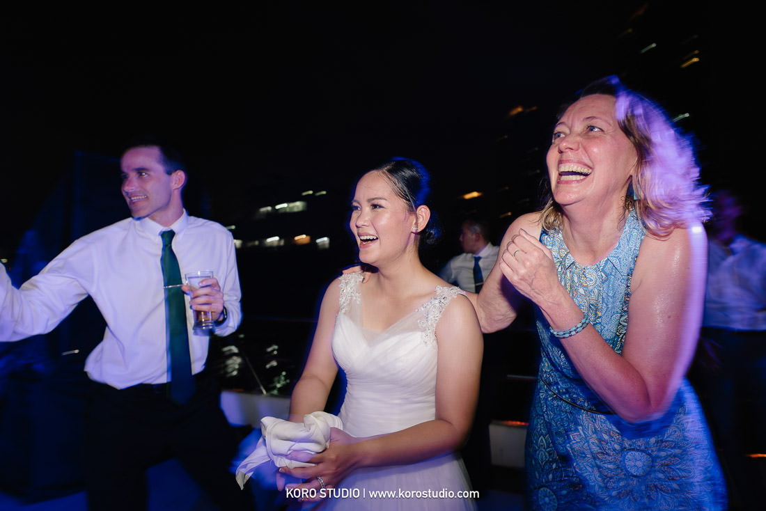 Cruise Wedding in Bangkok Thailand on Chao Phraya River for Christina and Austin