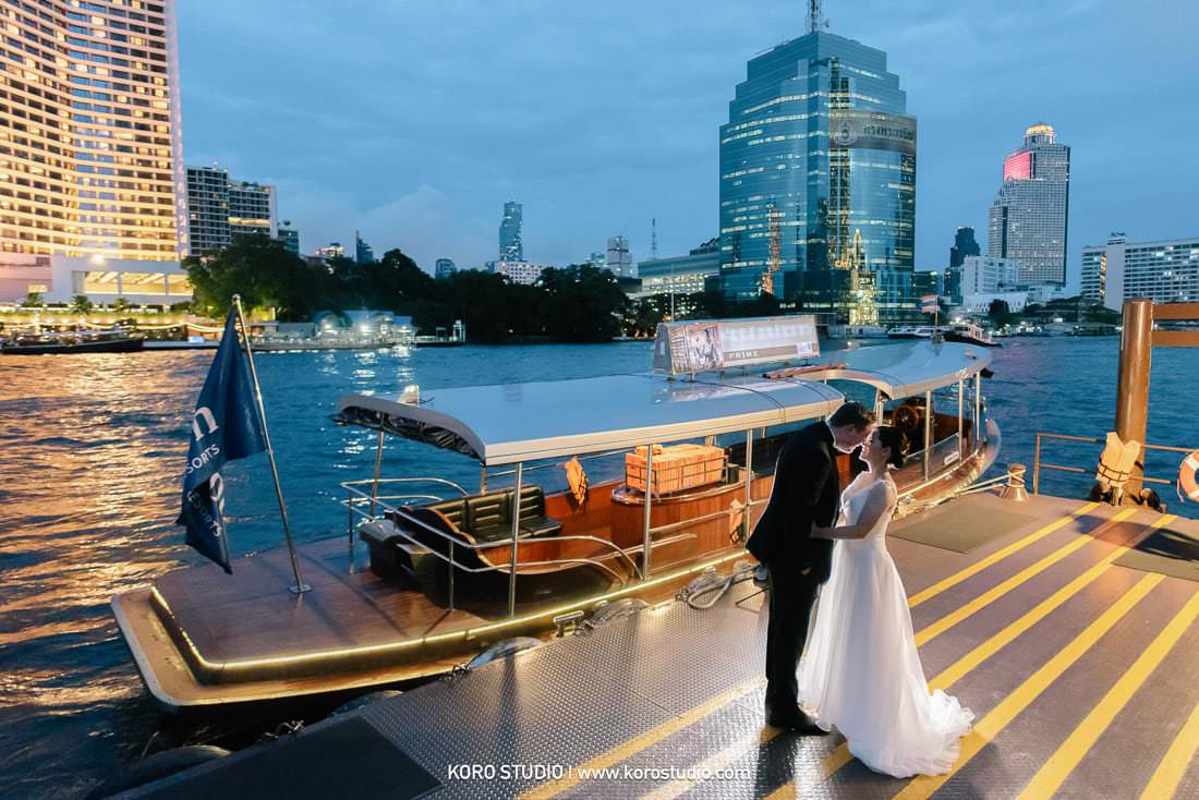 Cruise Wedding in Bangkok Thailand on Chao Phraya River for Christina and Austin