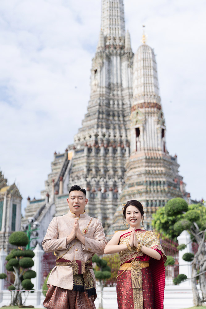 pre wedding saya assumption university 2025 44 Bangkok Pre-Wedding Photography: Saya & Kota's Iconic Day at Wat Arun & Assumption University